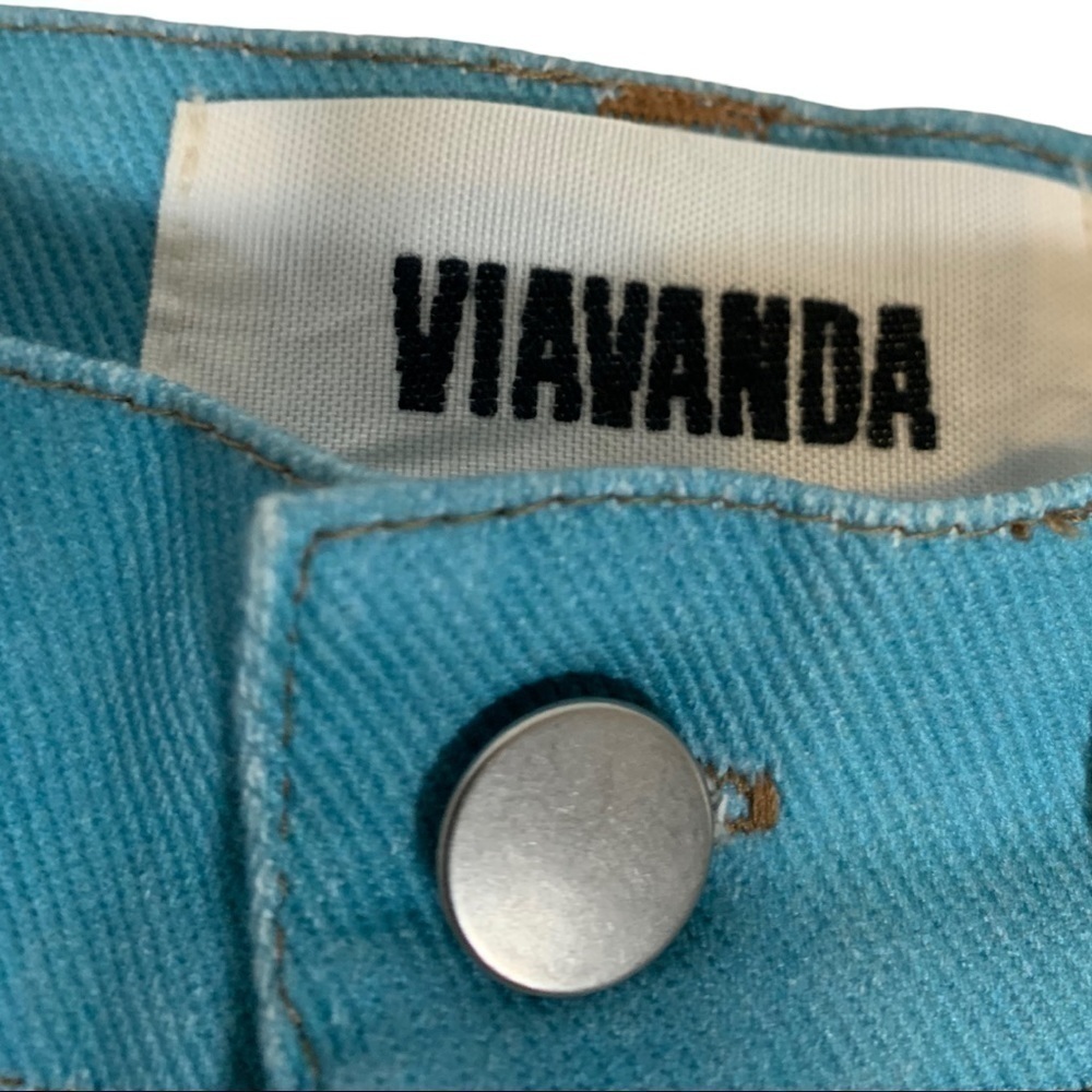 Viavanda High Waist Wide Flare Leg Jeans Size Small - Picture 10 of 11
